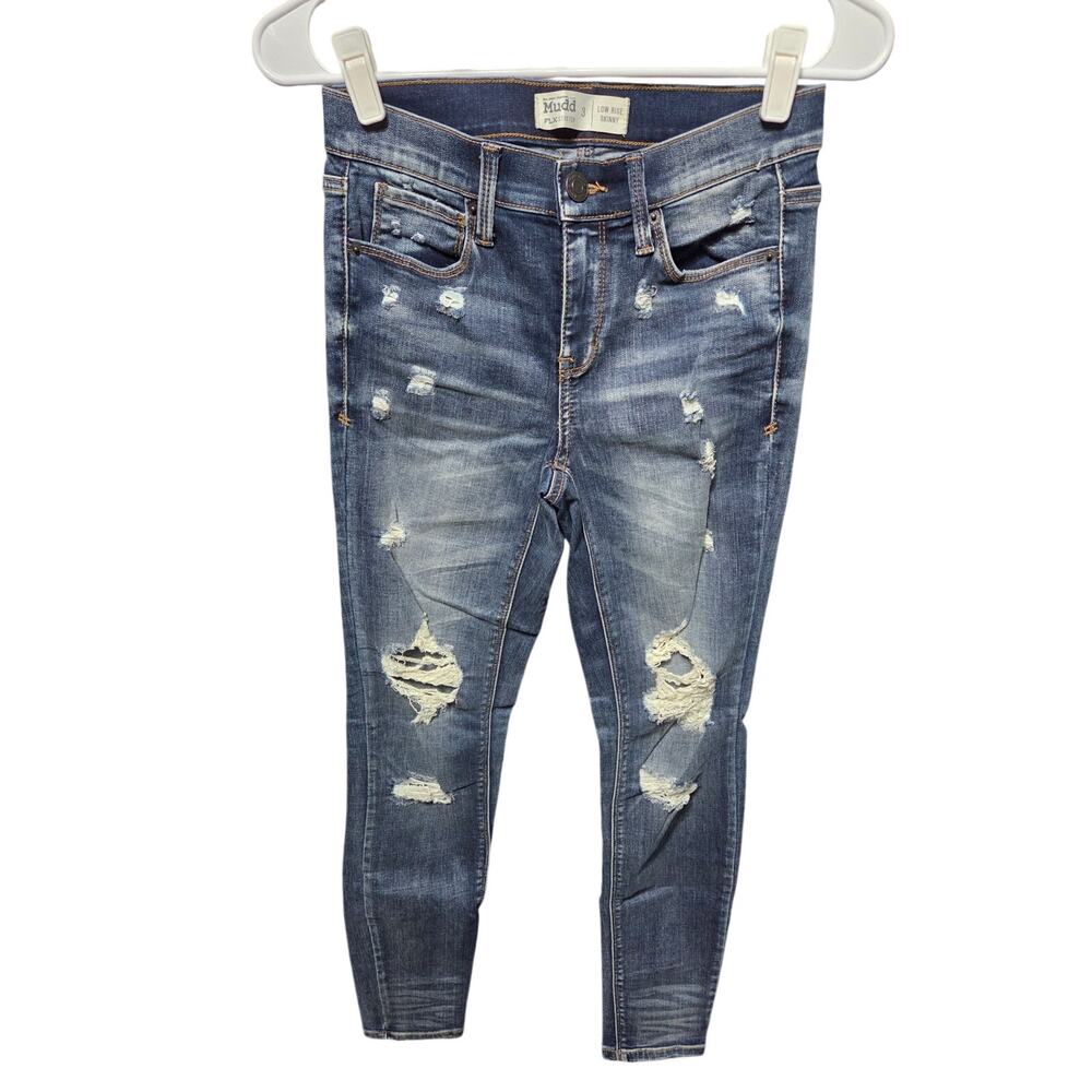 Low Rise Skinny Distressed Jeans - Mudd - 3